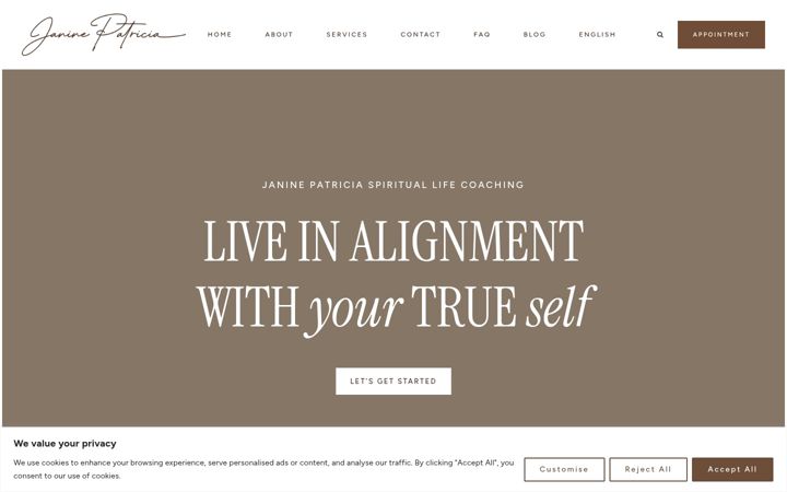 Screenshot of janinepatricia.com