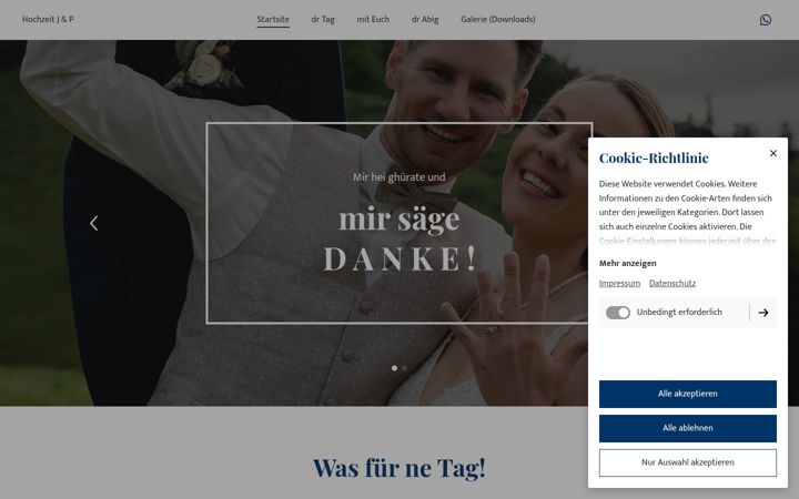 Screenshot of janinepatrick.ch