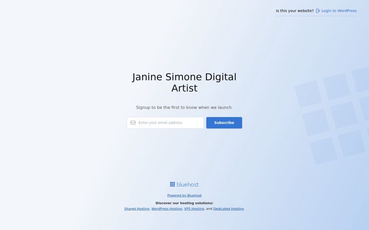 Screenshot of janinesimone.co.uk