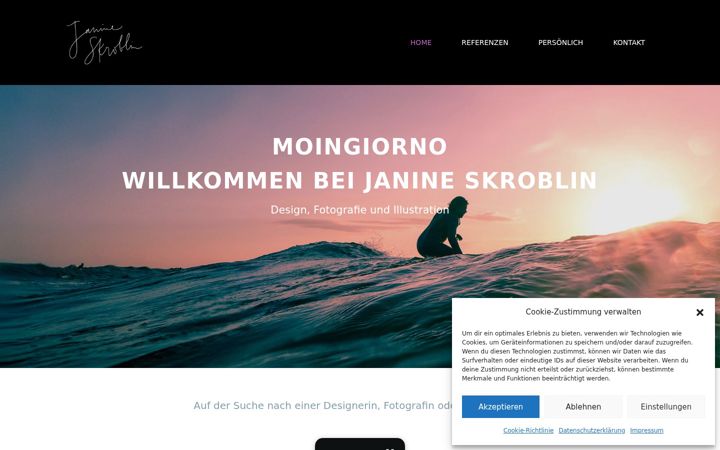 Screenshot of janineskroblin.de
