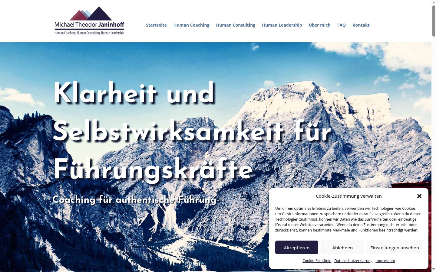 Screenshot tal-banner tal-kunsens muri qabel kwalunkwe interazzjoni