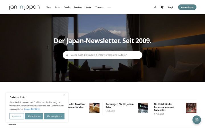 Screenshot of janinjapan.ch