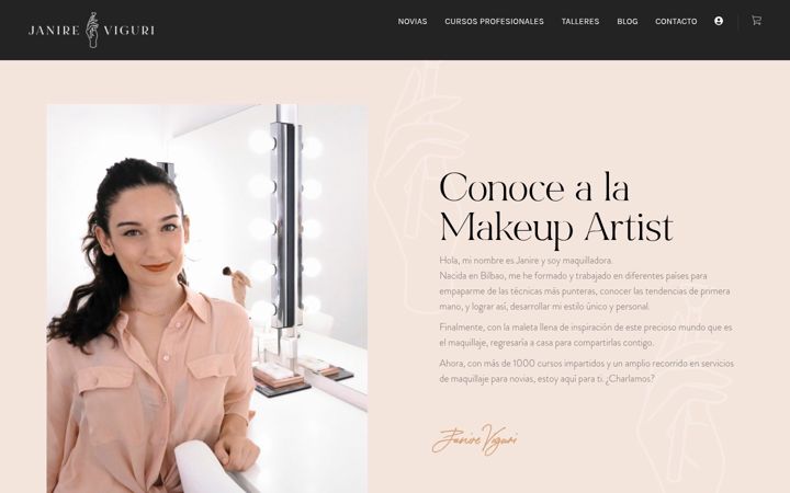 Screenshot of janireviguri.com