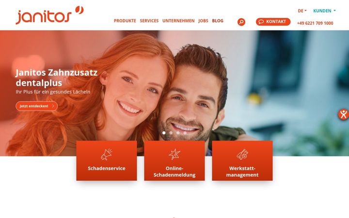 Screenshot of janitos.de