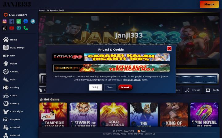 Screenshot of janji333.org