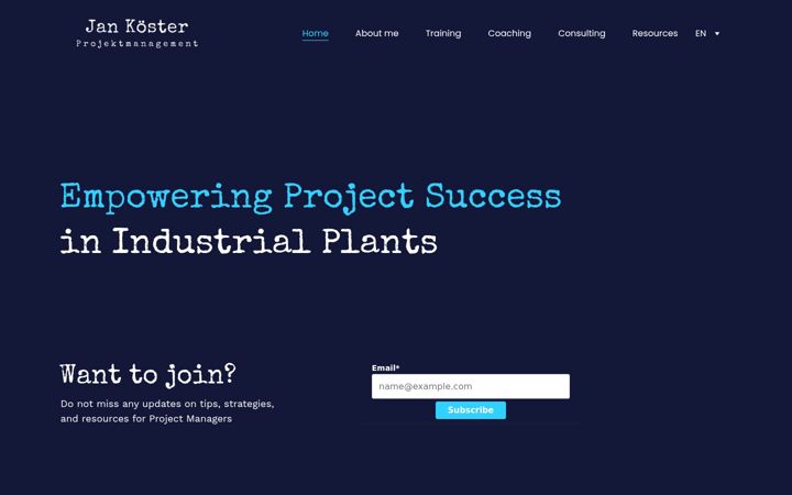 Screenshot of jankoester-pm.com