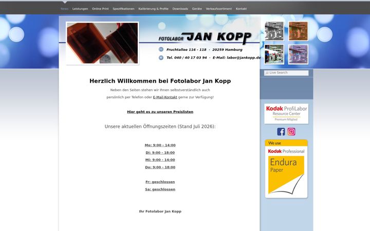 Screenshot of jankopp.de