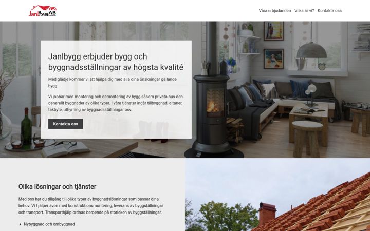 Screenshot of janlbygg.se