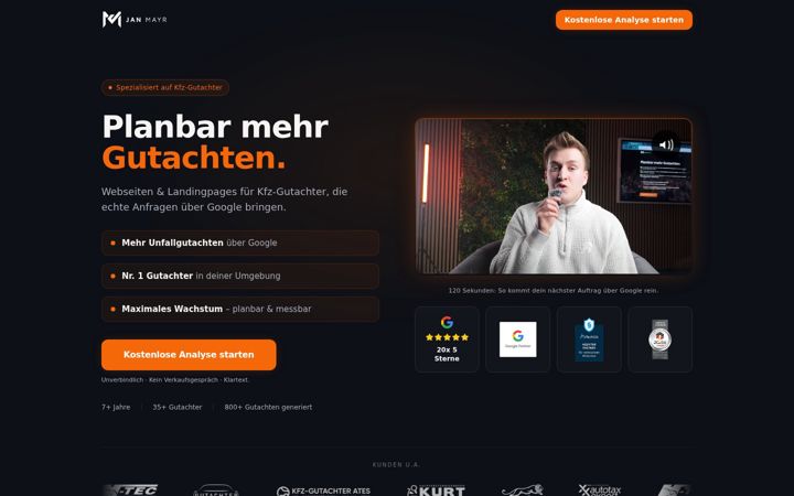 Screenshot of janmayr.de