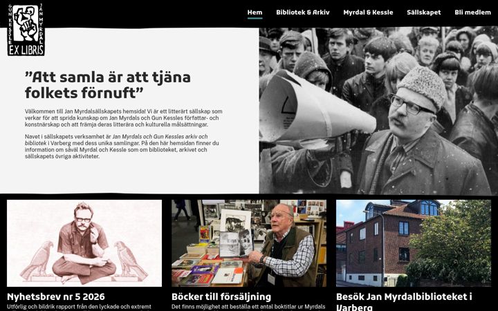 Screenshot of janmyrdalsallskapet.se