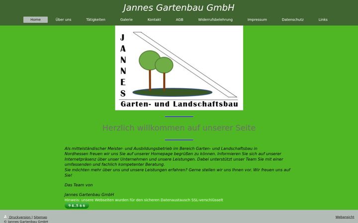 Screenshot of jannes-gartenbau.de