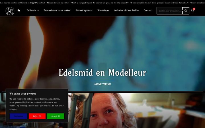 Screenshot of janneterink.nl