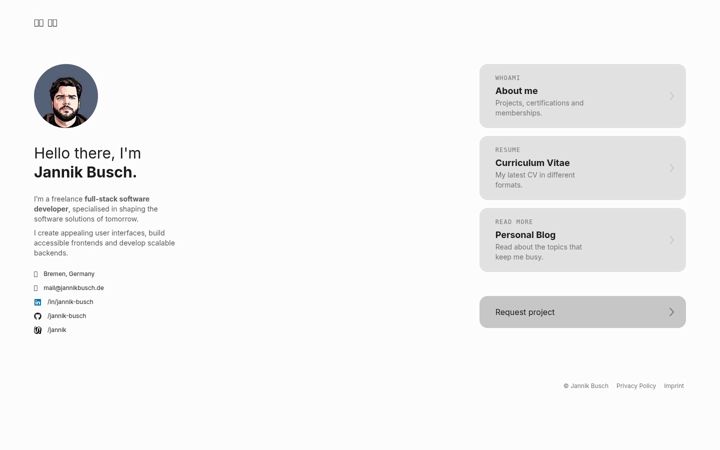Screenshot of jannikbusch.com