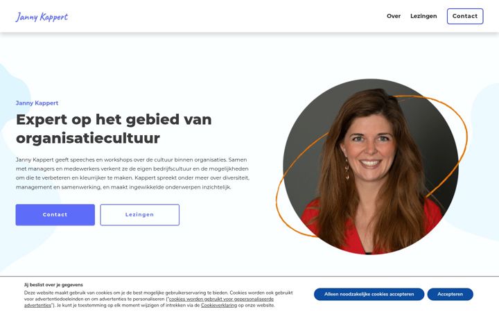 Screenshot of jannykappert.nl