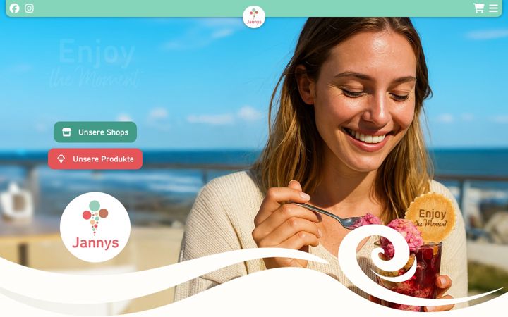 Screenshot of jannys-eis.com