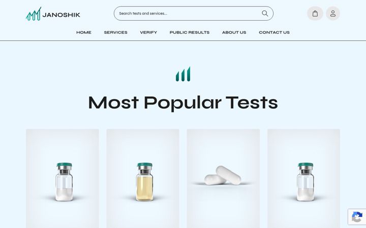 Screenshot of janoshik.com