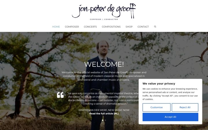 Screenshot of janpeterdegraaff.com