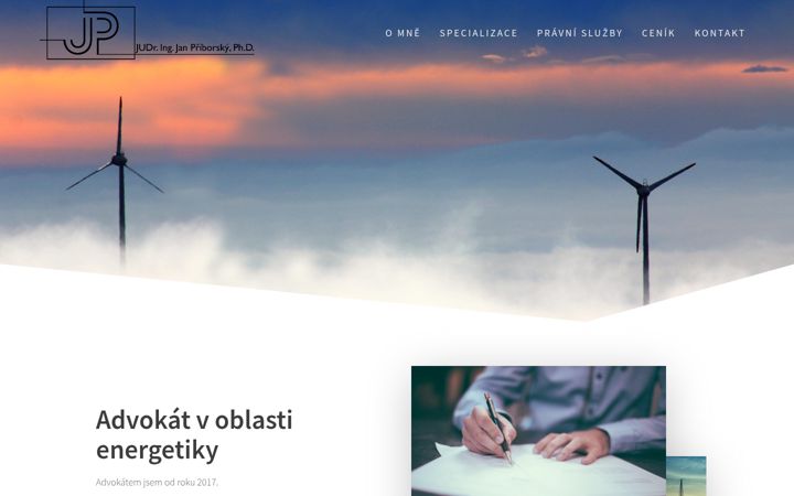 Екранна снимка на janpriborsky.cz