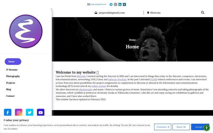 Screenshot of janprunk.com
