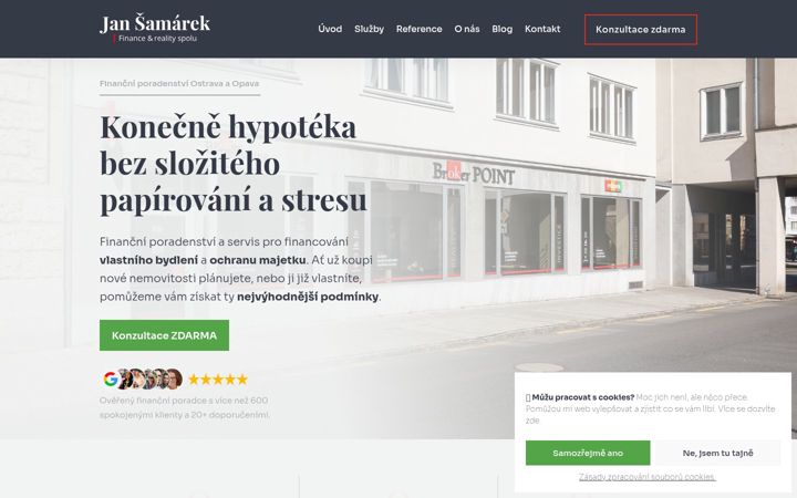 Screenshot of jansamarek.cz