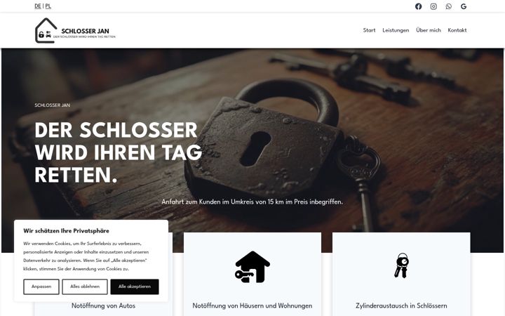 Screenshot of janschlosser.com