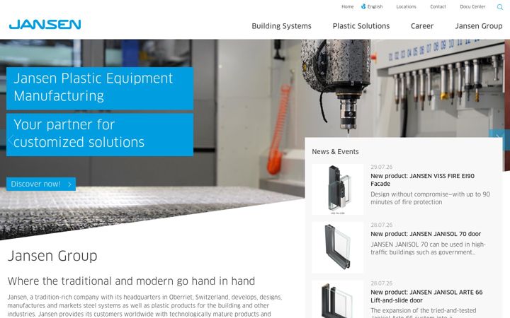 Screenshot of jansen.com