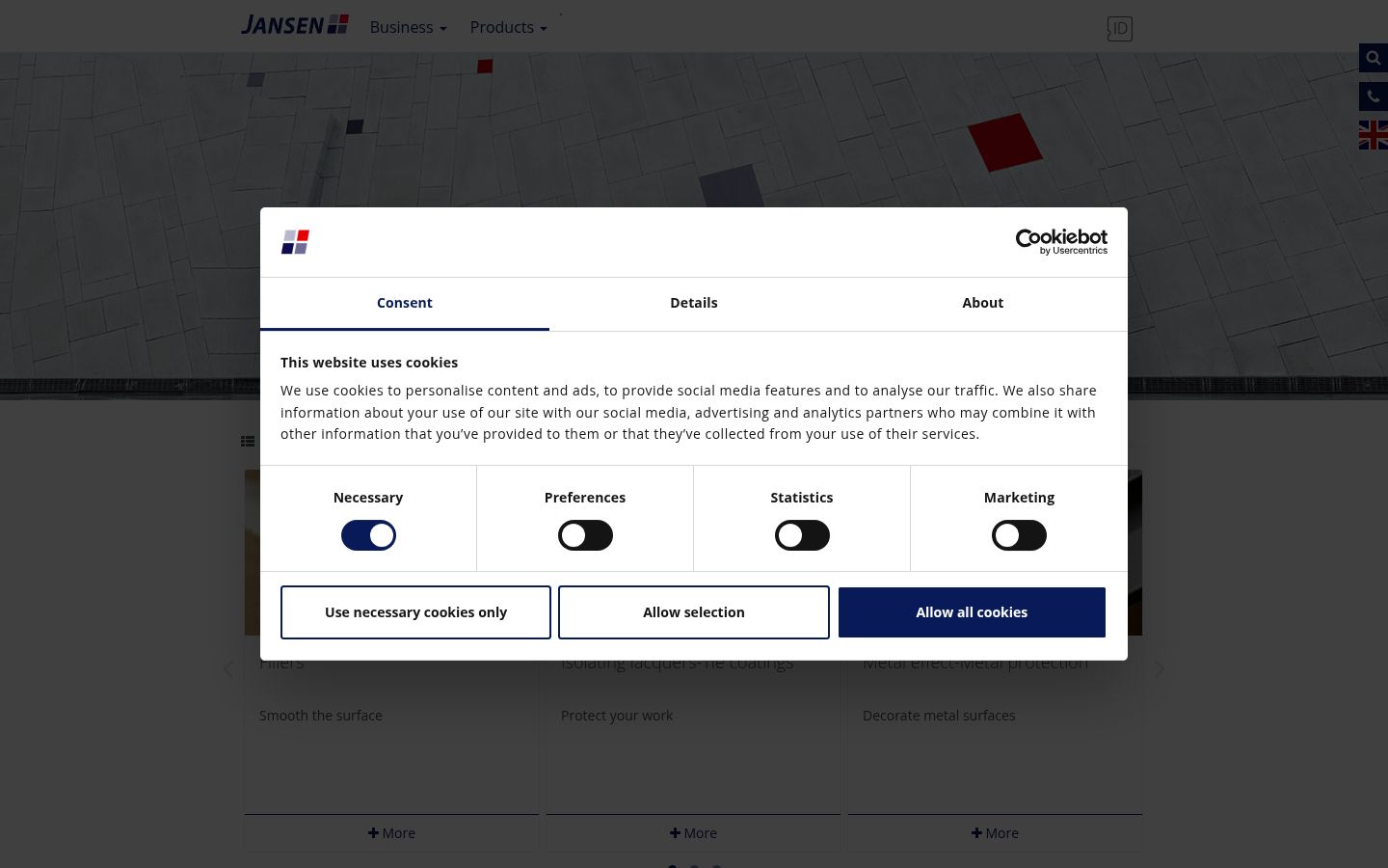 Captură de ecran a bannerului de consimțământ afișat înainte de orice interacțiune