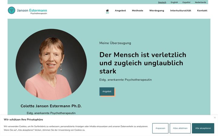 Screenshot of jansenpsy.ch