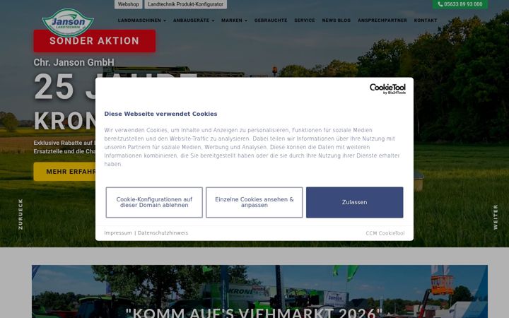 Screenshot of janson-landtechnik.de