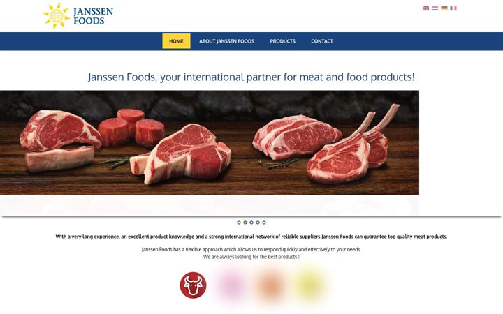 Screenshot of janssenfoods.eu