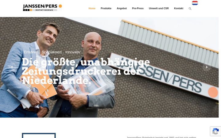 Screenshot of janssenpers.de