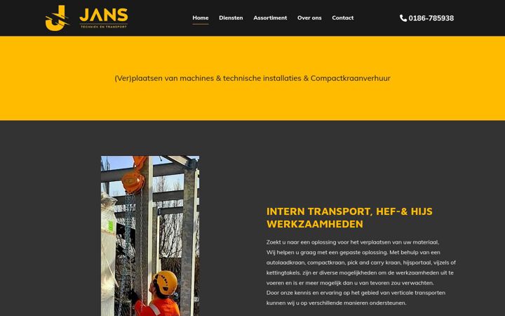 Screenshot of janstechniekentransport.nl