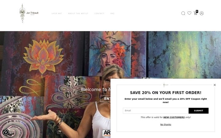 Screenshot of janthibaultart.com