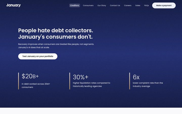Screenshot of january.com