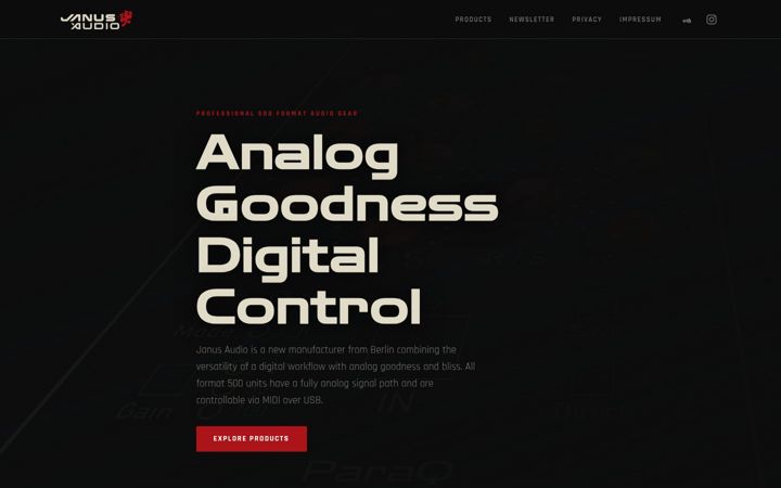 Screenshot of janus-audio.com
