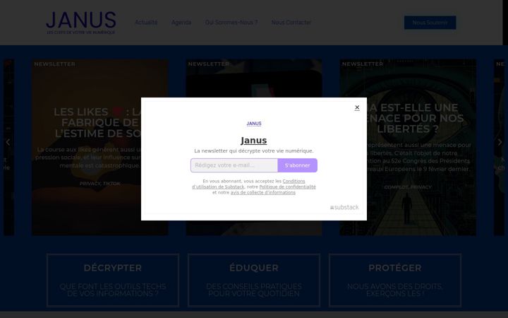 Screenshot of janus-international.org