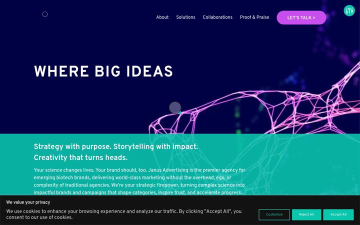 Screenshot of janusadvertising.com