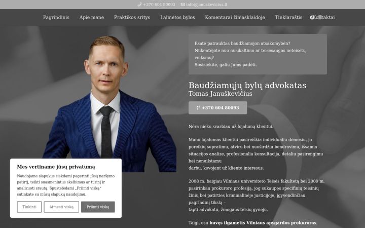 Screenshot of januskevicius.lt