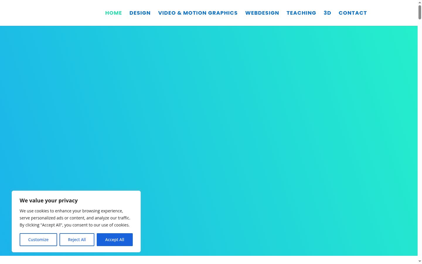 Screenshot του banner συγκατάθεσης που εμφανίστηκε πριν από οποιαδήποτε αλληλεπίδραση