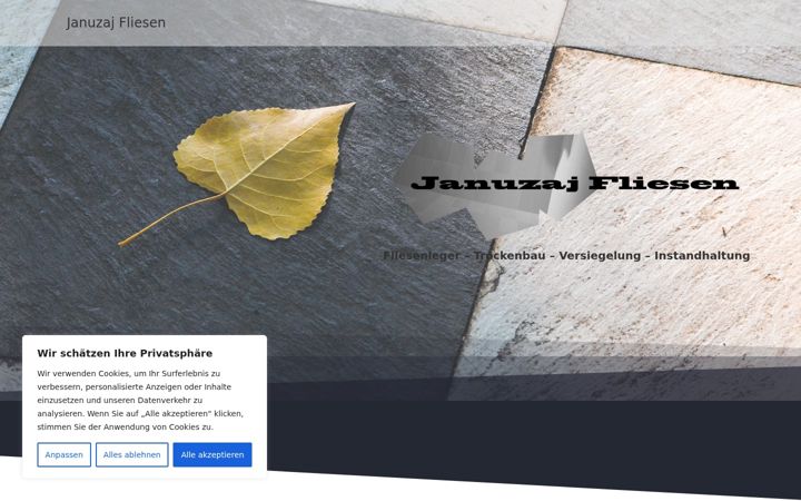 Screenshot of januzaj-fliesen.de