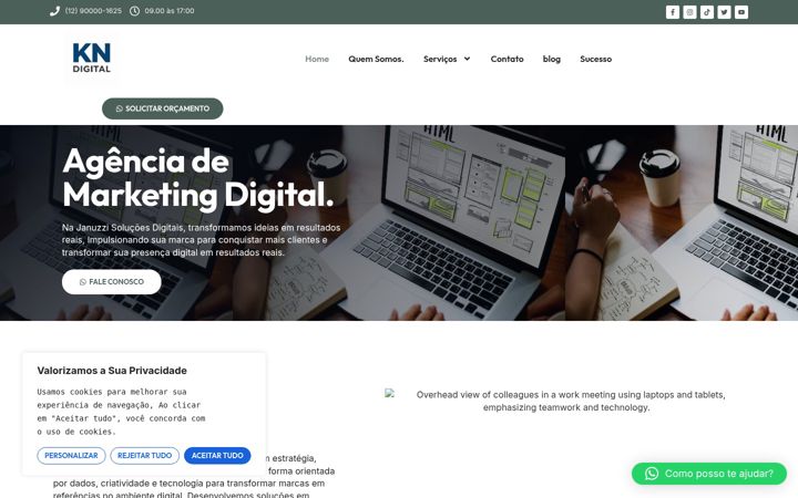 Screenshot of januzzisolucoesdigitais.com