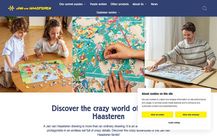 Screenshot of janvanhaasteren.nl