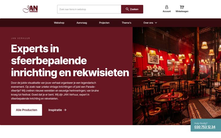 Screenshot of janverhuur.nl