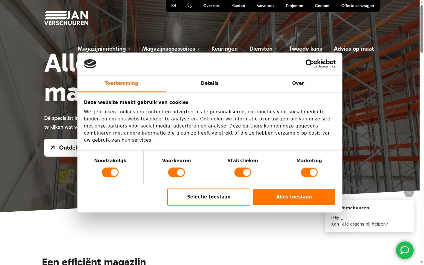 Captura de ecrã do banner de consentimento apresentado antes de qualquer interação