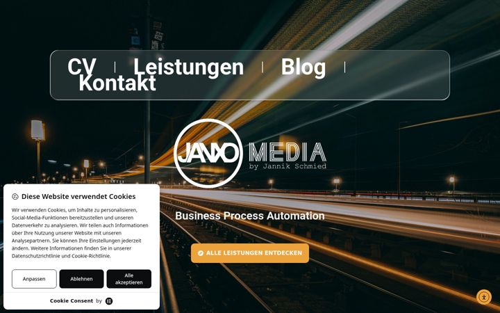 Screenshot of janxomedia.de