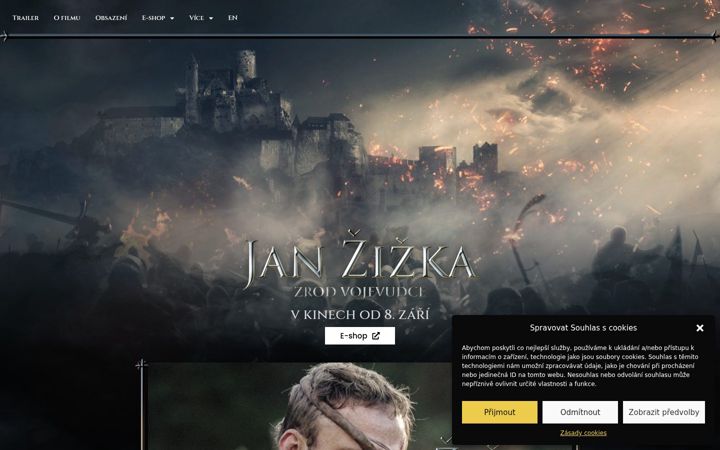 Screenshot of janzizkafilm.cz