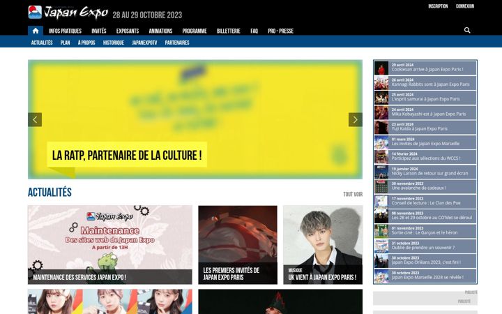 Screenshot of japan-expo-centre.com