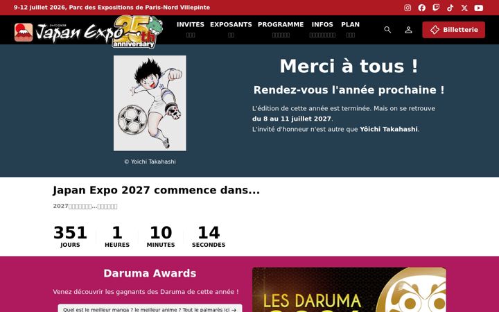 Screenshot of japan-expo.com