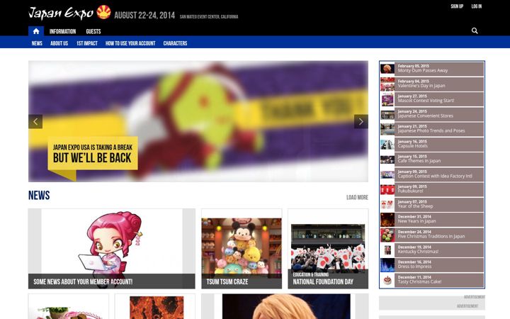 Screenshot of japan-expo.org
