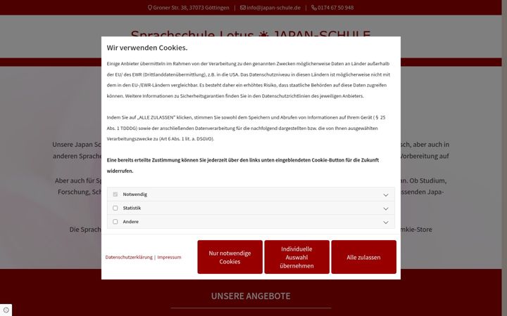 Screenshot of japan-schule.de